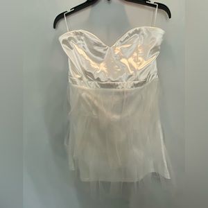 SHEIN white strapless dress - tulle